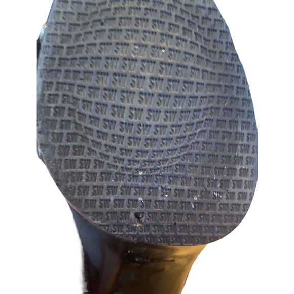 Stuart Weitzman double agent, heeled, suede, studded, mules. sz 5 - Picture 8 of 16